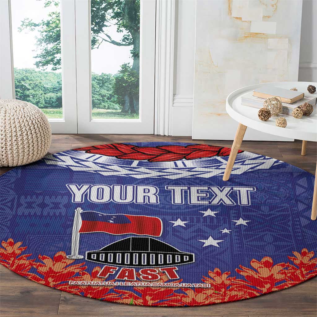 FAST Party Samoa Round Carpet Ula Fala Teuila Polynesian Tapa Pattern LT03 - Polynesian Pride