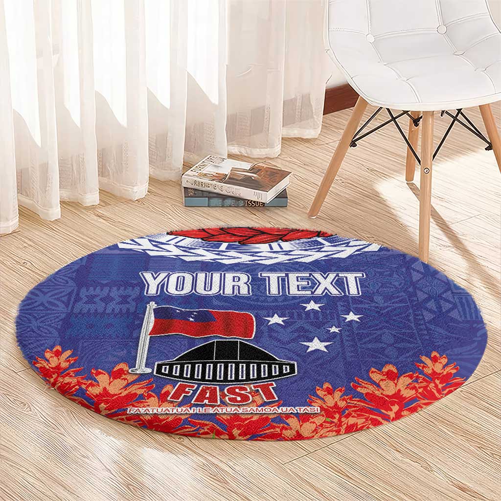 FAST Party Samoa Round Carpet Ula Fala Teuila Polynesian Tapa Pattern LT03 - Polynesian Pride