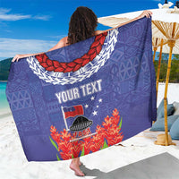 FAST Party Samoa Sarong Ula Fala Teuila Polynesian Tapa Pattern LT03 One Size 44 x 66 inches Blue - Polynesian Pride
