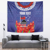 FAST Party Samoa Tapestry Ula Fala Teuila Polynesian Tapa Pattern LT03 Blue - Polynesian Pride