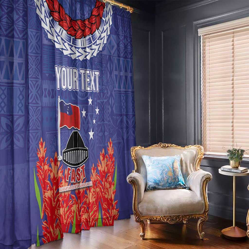 FAST Party Samoa Window Curtain Ula Fala Teuila Polynesian Tapa Pattern LT03 - Polynesian Pride