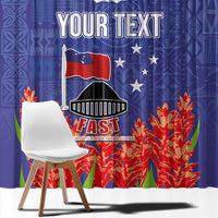 FAST Party Samoa Window Curtain Ula Fala Teuila Polynesian Tapa Pattern LT03 - Polynesian Pride