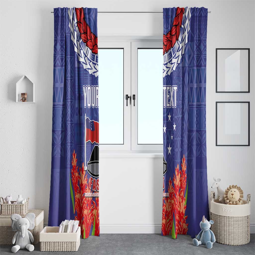 FAST Party Samoa Window Curtain Ula Fala Teuila Polynesian Tapa Pattern LT03 - Polynesian Pride