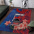 CHOGM FAST Samoa 2024 Area Rug Samoan Tapa Tribal and Ornament Pattern with Hibiscus