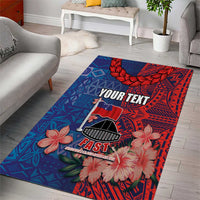CHOGM FAST Samoa 2024 Area Rug Samoan Tapa Tribal and Ornament Pattern with Hibiscus LT03 - Polynesian Pride