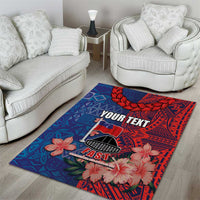 CHOGM FAST Samoa 2024 Area Rug Samoan Tapa Tribal and Ornament Pattern with Hibiscus LT03 - Polynesian Pride