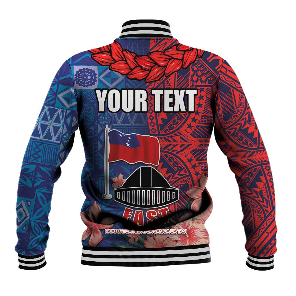 CHOGM FAST Samoa 2024 Baseball Jacket Samoan Tapa Tribal and Ornament Pattern with Hibiscus LT03 - Polynesian Pride