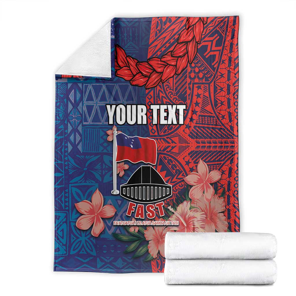 CHOGM FAST Samoa 2024 Blanket Samoan Tapa Tribal and Ornament Pattern with Hibiscus LT03 - Polynesian Pride