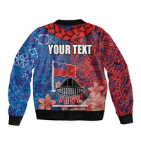 CHOGM FAST Samoa 2024 Bomber Jacket Samoan Tapa Tribal and Ornament Pattern with Hibiscus LT03 - Polynesian Pride