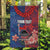 CHOGM FAST Samoa 2024 Garden Flag Samoan Tapa Tribal and Ornament Pattern with Hibiscus