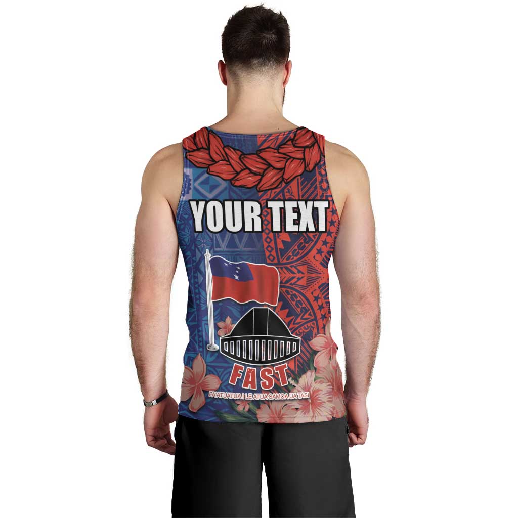 CHOGM FAST Samoa 2024 Men Tank Top Samoan Tapa Tribal and Ornament Pattern with Hibiscus LT03 - Polynesian Pride