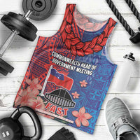 CHOGM FAST Samoa 2024 Men Tank Top Samoan Tapa Tribal and Ornament Pattern with Hibiscus LT03 - Polynesian Pride