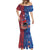 CHOGM FAST Samoa 2024 Mermaid Dress Samoan Tapa Tribal and Ornament Pattern with Hibiscus