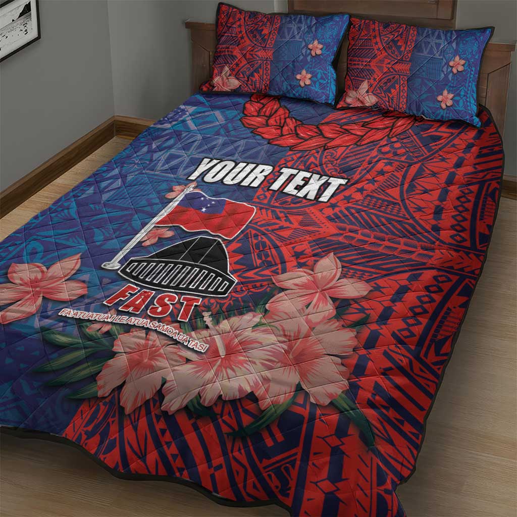 CHOGM FAST Samoa 2024 Quilt Bed Set Samoan Tapa Tribal and Ornament Pattern with Hibiscus LT03 - Polynesian Pride