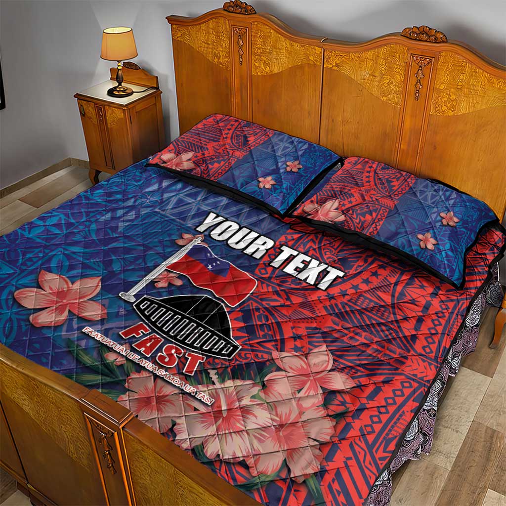 CHOGM FAST Samoa 2024 Quilt Bed Set Samoan Tapa Tribal and Ornament Pattern with Hibiscus LT03 - Polynesian Pride