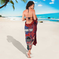 CHOGM FAST Samoa 2024 Sarong Samoan Tapa Tribal and Ornament Pattern with Hibiscus LT03 - Polynesian Pride