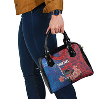CHOGM FAST Samoa 2024 Shoulder Handbag Samoan Tapa Tribal and Ornament Pattern with Hibiscus LT03 - Polynesian Pride