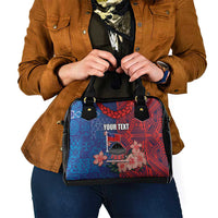 CHOGM FAST Samoa 2024 Shoulder Handbag Samoan Tapa Tribal and Ornament Pattern with Hibiscus LT03 - Polynesian Pride
