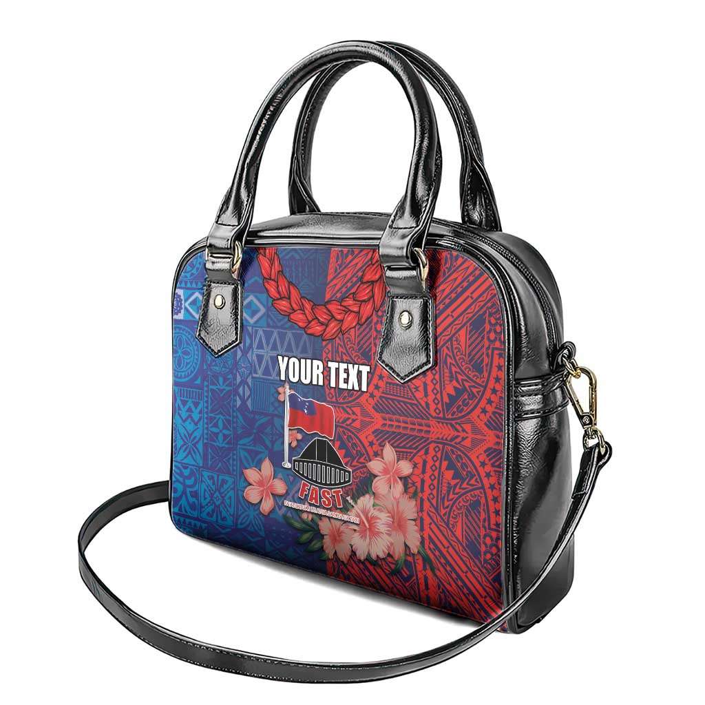 CHOGM FAST Samoa 2024 Shoulder Handbag Samoan Tapa Tribal and Ornament Pattern with Hibiscus LT03 - Polynesian Pride