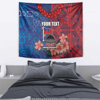 CHOGM FAST Samoa 2024 Tapestry Samoan Tapa Tribal and Ornament Pattern with Hibiscus LT03 - Polynesian Pride