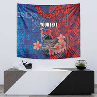 CHOGM FAST Samoa 2024 Tapestry Samoan Tapa Tribal and Ornament Pattern with Hibiscus LT03 - Polynesian Pride