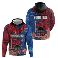 CHOGM FAST Samoa 2024 Zip Hoodie Samoan Tapa Tribal and Ornament Pattern with Hibiscus LT03 - Polynesian Pride