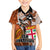 Fiji Australia Rugby Hawaiian Shirt Kangaroo and Palm Tree Orange Tapa Pattern Mix Aboriginal LT03 - Polynesian Pride