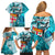 personalised-fiji-australia-rugby-family-matching-off-shoulder-short-dress-and-hawaiian-shirt-kangaroo-and-palm-tree-blue-tapa-pattern-mix-aboriginal