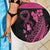 Breast Cancer Awareness Beach Blanket Think Pink Polynesian Ribbon and Butterfly