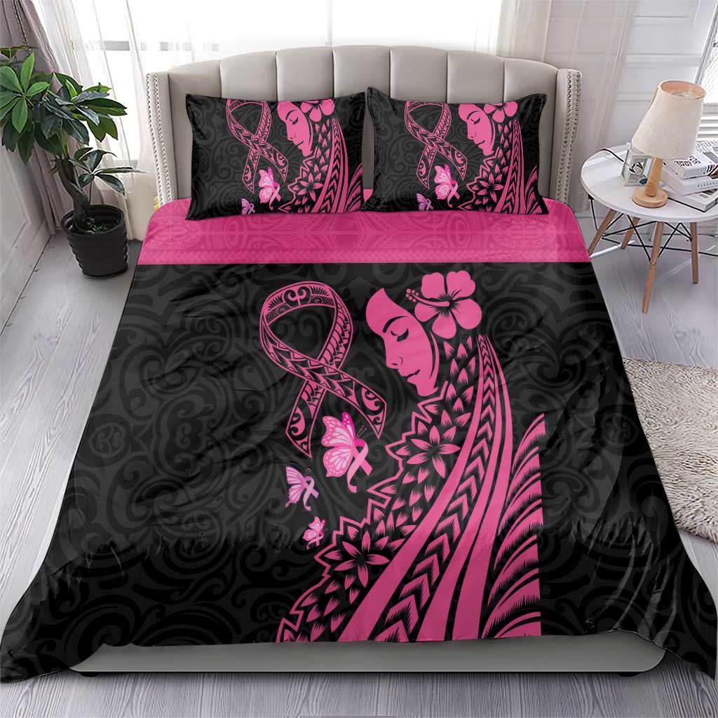 Breast Cancer Awareness Bedding Set Think Pink Polynesian Ribbon and Butterfly LT03 - Polynesian Pride
