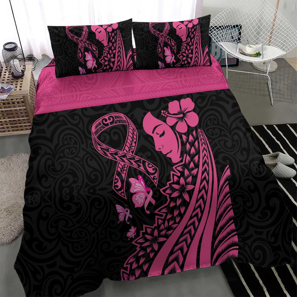 Breast Cancer Awareness Bedding Set Think Pink Polynesian Ribbon and Butterfly LT03 - Polynesian Pride