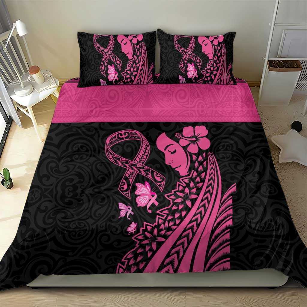 Breast Cancer Awareness Bedding Set Think Pink Polynesian Ribbon and Butterfly LT03 - Polynesian Pride