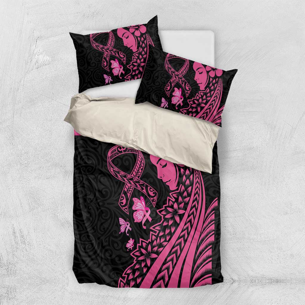 Breast Cancer Awareness Bedding Set Think Pink Polynesian Ribbon and Butterfly LT03 US Twin 172cm x 218cm Pink - Polynesian Pride