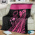 Breast Cancer Awareness Blanket Think Pink Polynesian Ribbon and Butterfly