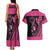 Breast Cancer Awareness Couples Matching Tank Maxi Dress and Hawaiian Shirt Think Pink Polynesian Ribbon and Butterfly