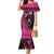 Breast Cancer Awareness Family Matching Mermaid Dress and Hawaiian Shirt Think Pink Polynesian Ribbon and Butterfly