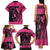 Breast Cancer Awareness Family Matching Tank Maxi Dress and Hawaiian Shirt Think Pink Polynesian Ribbon and Butterfly