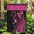 Breast Cancer Awareness Garden Flag Think Pink Polynesian Ribbon and Butterfly