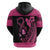 Breast Cancer Awareness Hoodie Think Pink Polynesian Ribbon and Butterfly