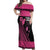 Breast Cancer Awareness Off Shoulder Maxi Dress Think Pink Polynesian Ribbon and Butterfly