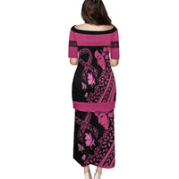 Breast Cancer Awareness Puletasi Think Pink Polynesian Ribbon and Butterfly LT03 - Polynesian Pride