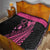 Breast Cancer Awareness Quilt Think Pink Polynesian Ribbon and Butterfly