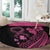 Breast Cancer Awareness Round Carpet Think Pink Polynesian Ribbon and Butterfly