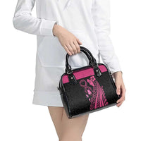Breast Cancer Awareness Shoulder Handbag Think Pink Polynesian Ribbon and Butterfly LT03 - Polynesian Pride