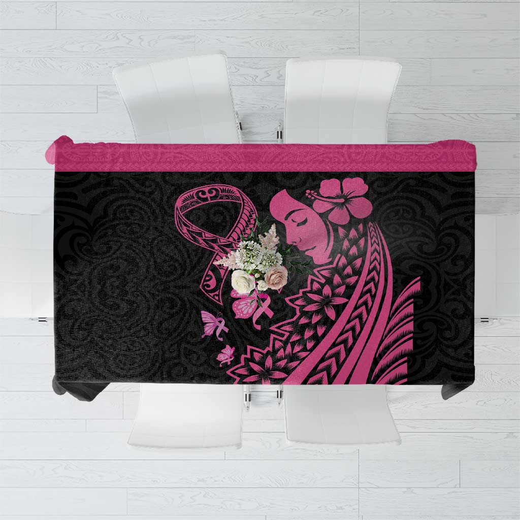 Breast Cancer Awareness Tablecloth Think Pink Polynesian Ribbon and Butterfly LT03 Pink - Polynesian Pride