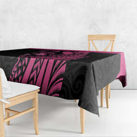 Breast Cancer Awareness Tablecloth Think Pink Polynesian Ribbon and Butterfly LT03 - Polynesian Pride