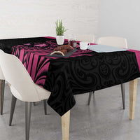 Breast Cancer Awareness Tablecloth Think Pink Polynesian Ribbon and Butterfly LT03 - Polynesian Pride