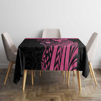 Breast Cancer Awareness Tablecloth Think Pink Polynesian Ribbon and Butterfly LT03 - Polynesian Pride