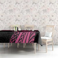 Breast Cancer Awareness Tablecloth Think Pink Polynesian Ribbon and Butterfly LT03 - Polynesian Pride