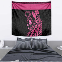 Breast Cancer Awareness Tapestry Think Pink Polynesian Ribbon and Butterfly LT03 - Polynesian Pride